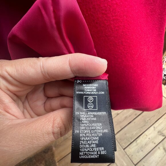 Forever XXI red woman coat - Picture 7 of 11